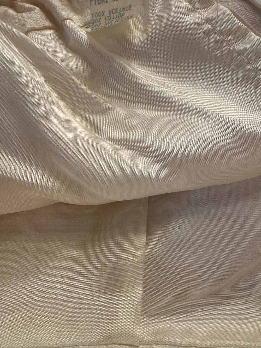 Vtg 90s Watters & Watters Silk Peplum Skirt Suit Cream Ivory Bridal Off Shoulder - Picture 12 of 15